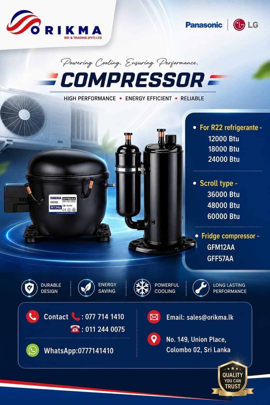 Chiller Maintenance — Orikma Ref & Trading on-site project in Sri Lanka