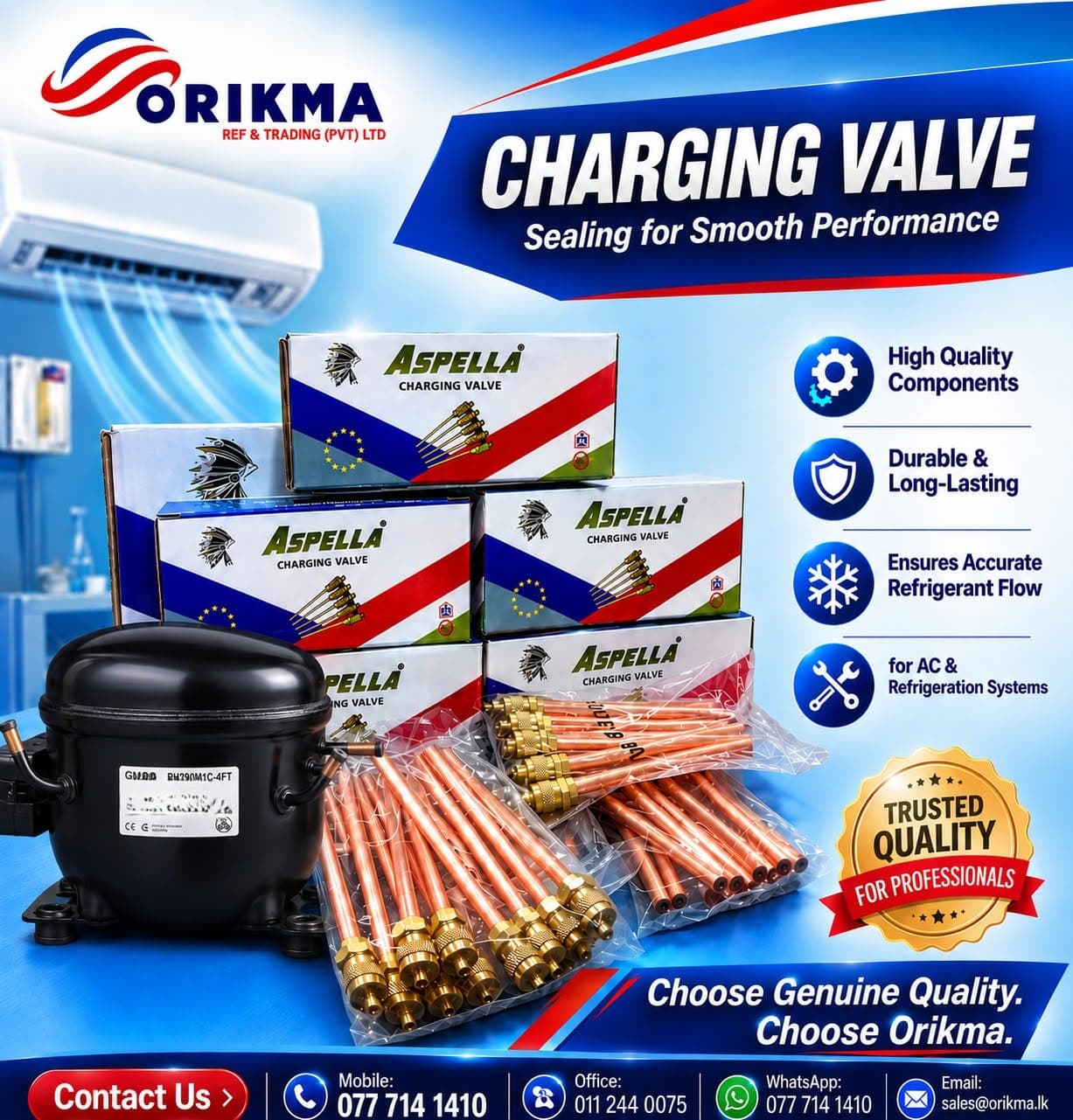 Spare Parts Supply — Orikma Ref & Trading on-site project in Sri Lanka